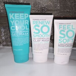 Blue and White Skincare Mask Set with Refreshing Features